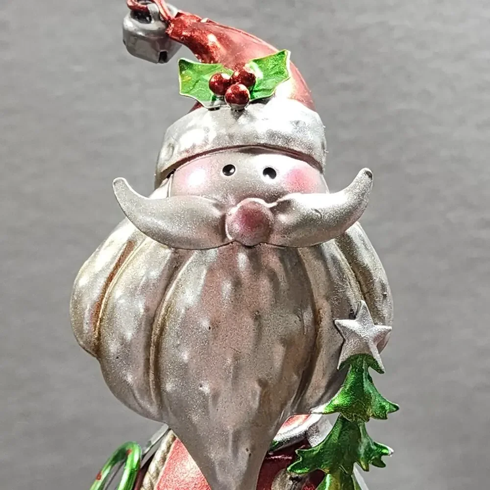 Handcrafted Santa Clause Metal Holiday Wine Bottle Stopper Topper Pier 1 NIP